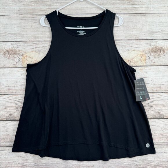 Torrid Hi Low Swing‎ Tank Top Women's Size 2X Black NEW - Picture 1 of 12